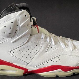 2010 Nike Air Jordan 6 VI Retro Bulls White Red Size 14 DS New OG Box 384664 102